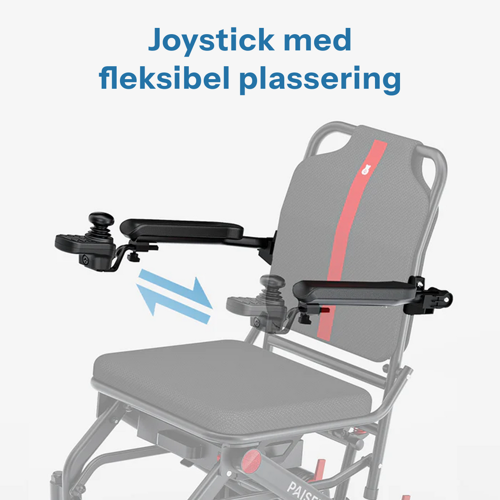 Lett Sammenleggbar Elektrisk Rullestol Q3 - Flygodkjent Reiseutgave